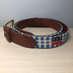 Republican White & Light Blue Striped Needlepoint